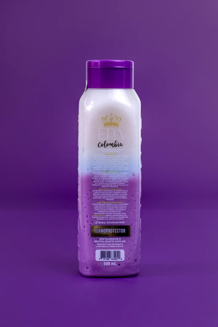 Termo Protector KOLORS (Post Cuidado) - Cirugía Capilar (morado) 500ml